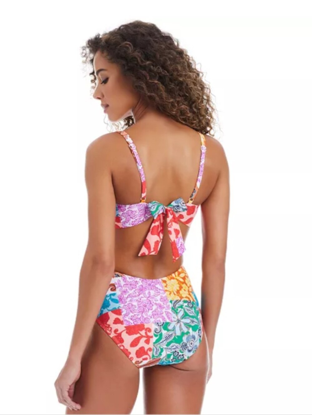 Bar III Multi-Color One Piece/Monokini With Cutouts And Open Tie Back - Picture 4 of 7